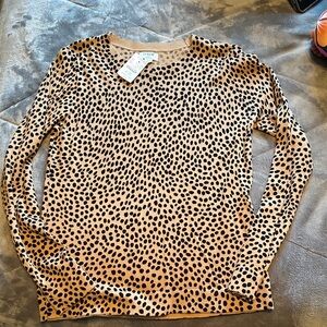 J. Crew Leopard Print Top - Tan and Black